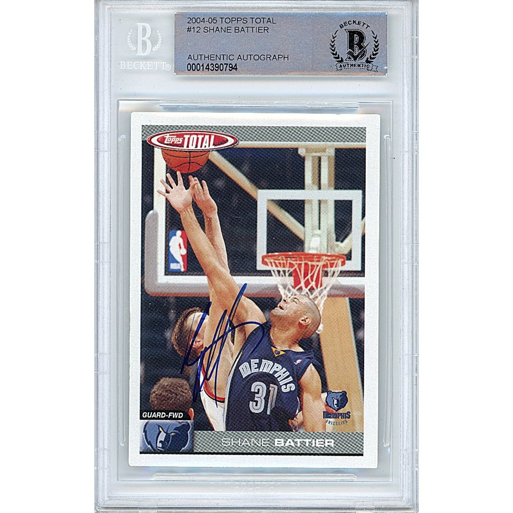 Shane Battier Signed Grizzlies '05 Topps Total Basketball Card Beckett Autograph